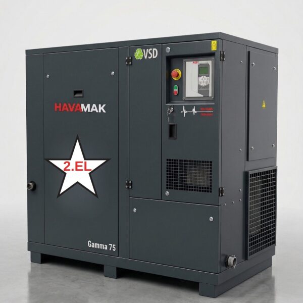 HAVAMAK Marka 55Kw 75HP İnverter 2.EL Vidalı Kompresör